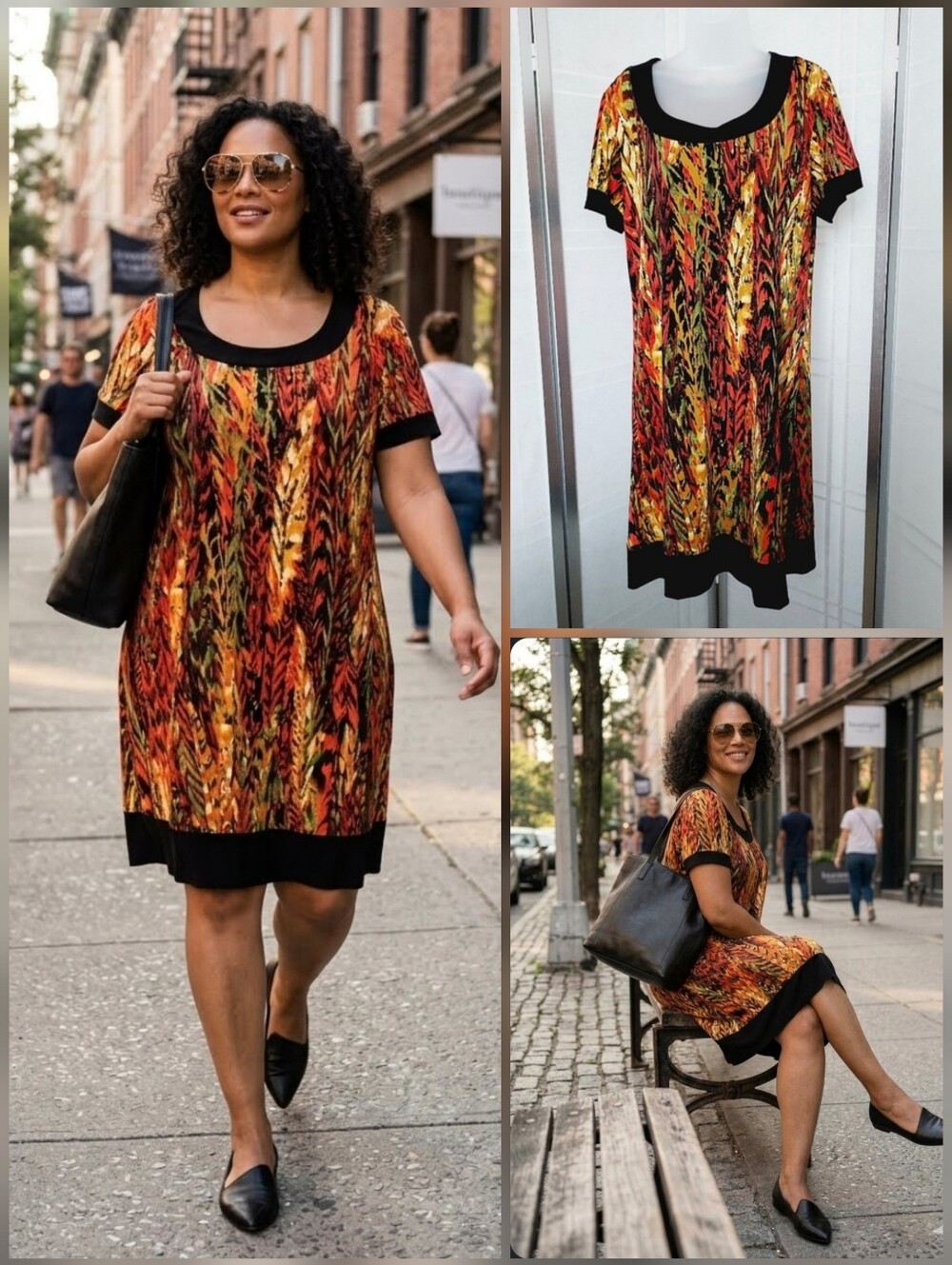 ❤️Ronni Nicole dress short sleeve fall colors 🤍Size 16